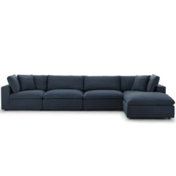 Other 5-Piece Sectional Sofa In Azure Linen Fabric - 1500 1500 frame 0 1001