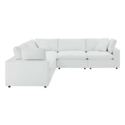 Other 5-Piece Sectional Sofa In White Leatherette Finish - 1500 1500 frame 0 1020