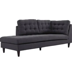 Other 2-Piece Sectional Sofa In Upholstered Gray Fabric