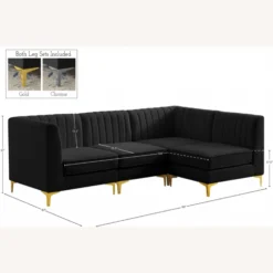 Other Modular Sectional In Channel Tufted Black Velvet - 1500 1500 frame 0 1032