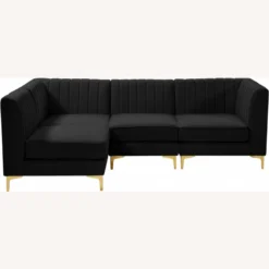 Other Modular Sectional In Channel Tufted Black Velvet - 1500 1500 frame 0 1033