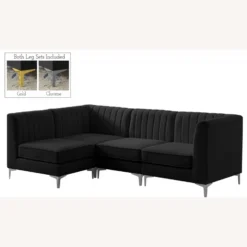 Other Modular Sectional In Channel Tufted Black Velvet - 1500 1500 frame 0 1035