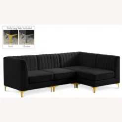 Other Modular Sectional In Channel Tufted Black Velvet - 1500 1500 frame 0 1036