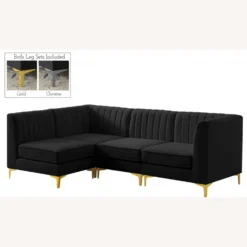 Other Modular Sectional In Channel Tufted Black Velvet - 1500 1500 frame 0 1042