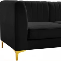 Other Modular Sectional In Channel Tufted Black Velvet - 1500 1500 frame 0 1047