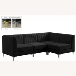 Other Modular Sectional In Channel Tufted Black Velvet - 1500 1500 frame 0 1048