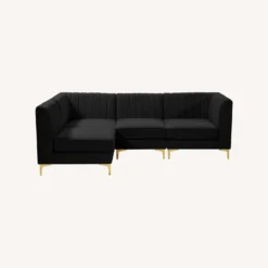 Other Modular Sectional In Channel Tufted Black Velvet - 1500 1500 frame 0 1049