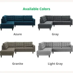 Other 2-Piece Sectional Sofa In Upholstered Gray Fabric - 1500 1500 frame 0 108