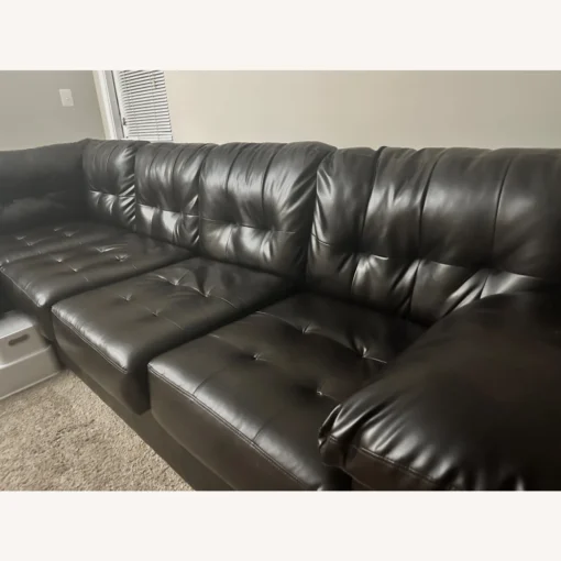 Raymour & Flanigan Sectional Sofa Faux Leather - 1500 1500 frame 0 1167