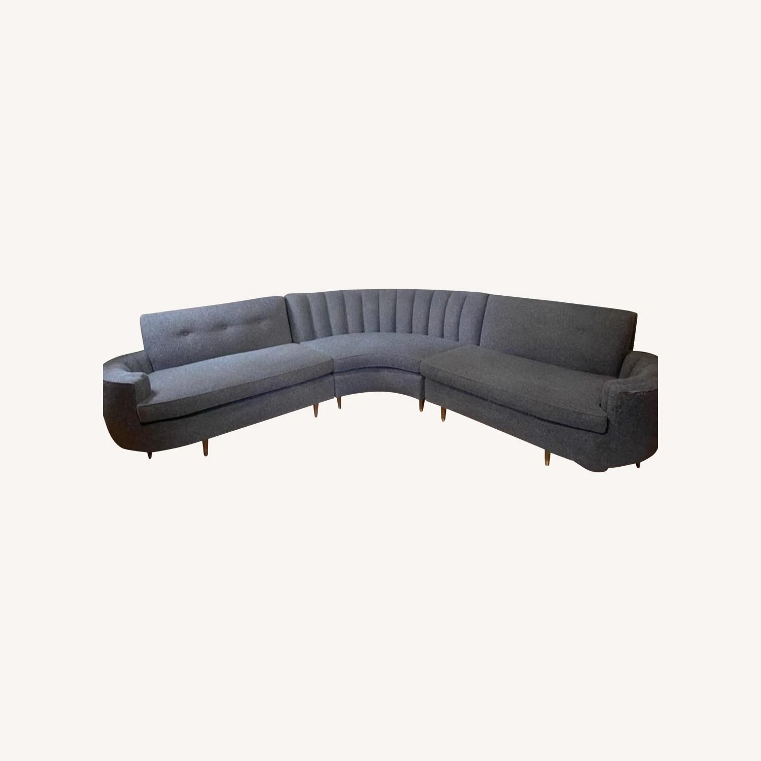 Mid Century Modern (MCM) Serpentine Sectional 2 Mid Century Modern (MCM) Serpentine Sectional - Image 2