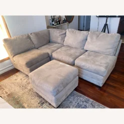 Crate & Barrel Gray Sectional + Ottoman - 1500 1500 frame 0 1185