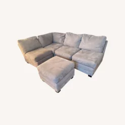 Crate & Barrel Gray Sectional + Ottoman - 1500 1500 frame 0 1186