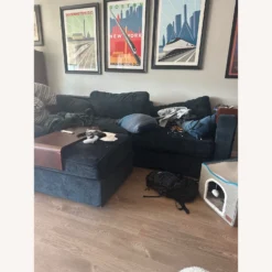 LoveSac With SoundTech Blue Corded Velvet Couch