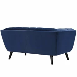 Other Modern Loveseat In Navy Velvet Polyester Finish - 1500 1500 frame 0 1209