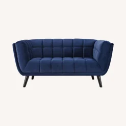 Other Modern Loveseat In Navy Velvet Polyester Finish - 1500 1500 frame 0 1211