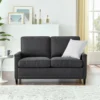 Other Loveseat In Charcoal Fabric W/Nailhead Trim Finish