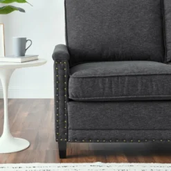 Other Loveseat In Charcoal Fabric W/Nailhead Trim Finish - 1500 1500 frame 0 1215