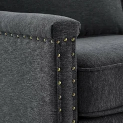 Other Loveseat In Charcoal Fabric W/Nailhead Trim Finish - 1500 1500 frame 0 1219