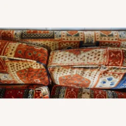 Vintage/Antique 70s Patterned Brushed Velvet Loveseat