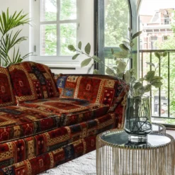 Vintage/Antique 70s Patterned Brushed Velvet Loveseat - 1500 1500 frame 0 1249