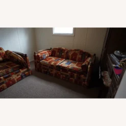 Vintage/Antique 70s Patterned Brushed Velvet Loveseat - 1500 1500 frame 0 1250