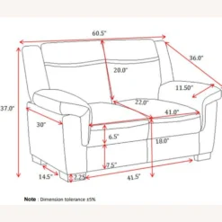 Other Loveseat In Gray Faux Leather Upholstery - 1500 1500 frame 0 1279