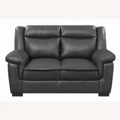 Other Loveseat In Gray Faux Leather Upholstery - 1500 1500 frame 0 1280