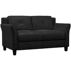 Lifestyle Solutions Black Loveseat Sofa