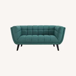 Other Modern Loveseat In Teal Velvet Fabric Upholstery - 1500 1500 frame 0 1326