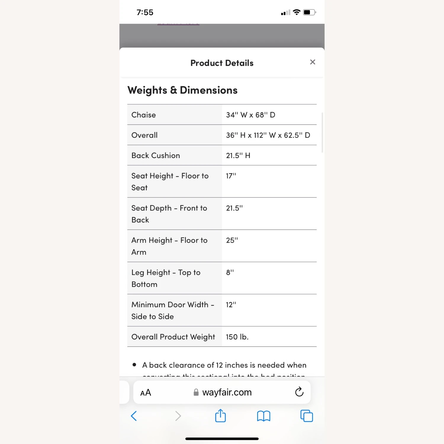 Battiste 112 Wide Reversible Sofa & Chaise 3 Battiste 112 Wide Reversible Sofa & Chaise - Image 3