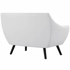 Other Loveseat In White Fabric W/Splayed Black Wood Legs - 1500 1500 frame 0 1365