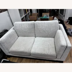 Article White Loveseat Midcentury Modern Style