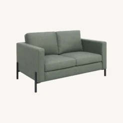 Other Loveseat In Sage Fabric W Black Legs & Track Arms - 1500 1500 frame 0 1399