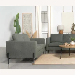 Other Loveseat In Sage Fabric W Black Legs & Track Arms - 1500 1500 frame 0 1403