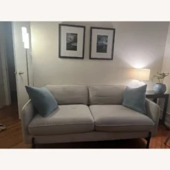 CB2 Hoxton Loveseat In Platinum