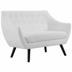 Other Loveseat In White Fabric W/ Black Wood Legs - 1500 1500 frame 0 1425