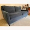 West Elm Everett Loveseat Blue Velvet