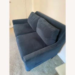 West Elm Everett Loveseat Blue Velvet - 1500 1500 frame 0 1442