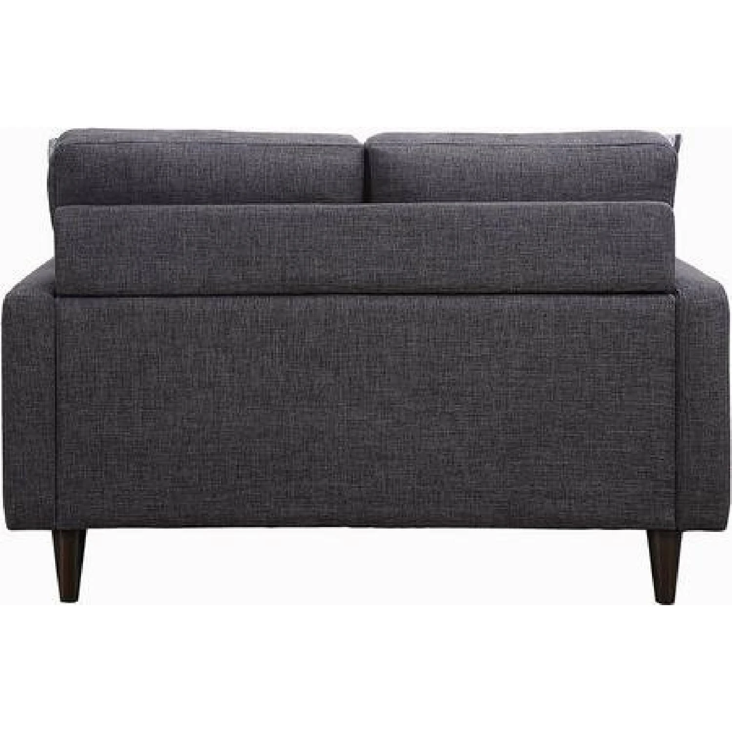 Other Mid Century Style Loveseat In Dark Grey Fabric 3 Other Mid Century Style Loveseat In Dark Grey Fabric - Image 3