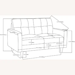 Other Mid Century Style Loveseat In Dark Grey Fabric 13 Other Mid Century Style Loveseat In Dark Grey Fabric - 1500 1500 frame 0 1454