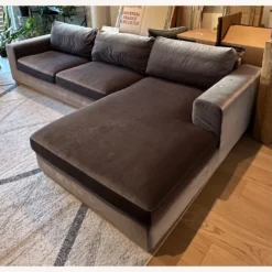 Rove Concepts Grey Velvet Sectional - 1500 1500 frame 0 146
