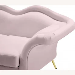Other Modern Loveseat In Pink Velvet Lip-Shaped Finish - 1500 1500 frame 0 1474