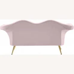 Other Modern Loveseat In Pink Velvet Lip-Shaped Finish - 1500 1500 frame 0 1476