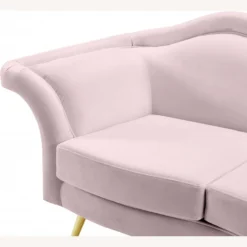 Other Modern Loveseat In Pink Velvet Lip-Shaped Finish - 1500 1500 frame 0 1480