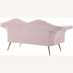 Other Modern Loveseat In Pink Velvet Lip-Shaped Finish - 1500 1500 frame 0 1483