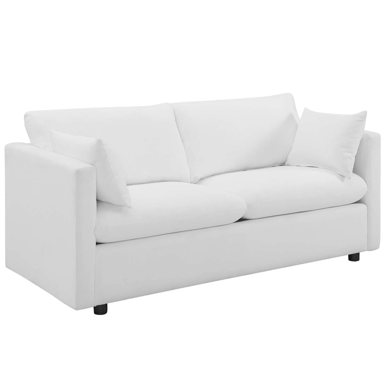 Other Modern Sofa In White Fabric Upholstery Finish 3 Other Modern Sofa In White Fabric Upholstery Finish - Image 3