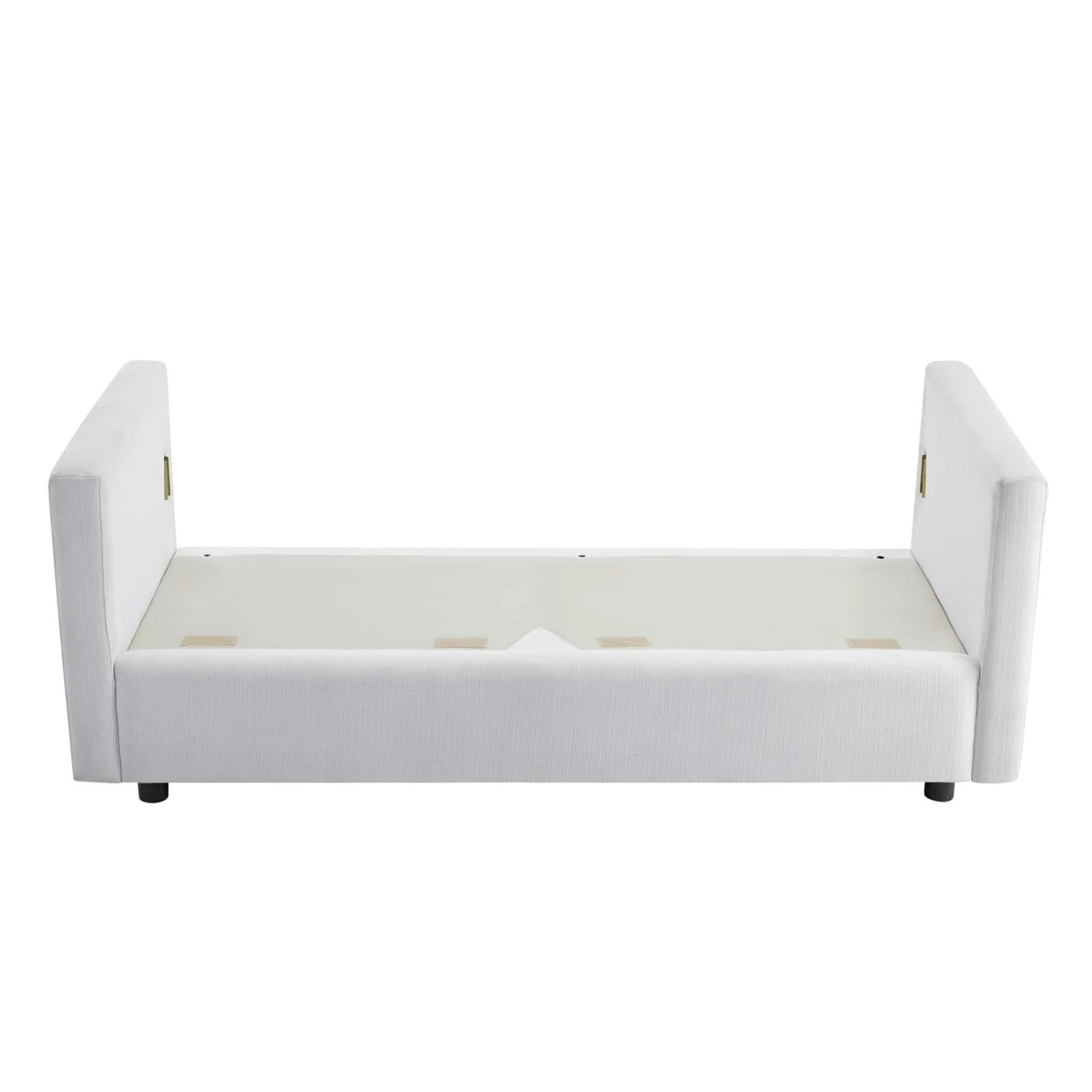 Other Modern Sofa In White Fabric Upholstery Finish 5 Other Modern Sofa In White Fabric Upholstery Finish - Image 5