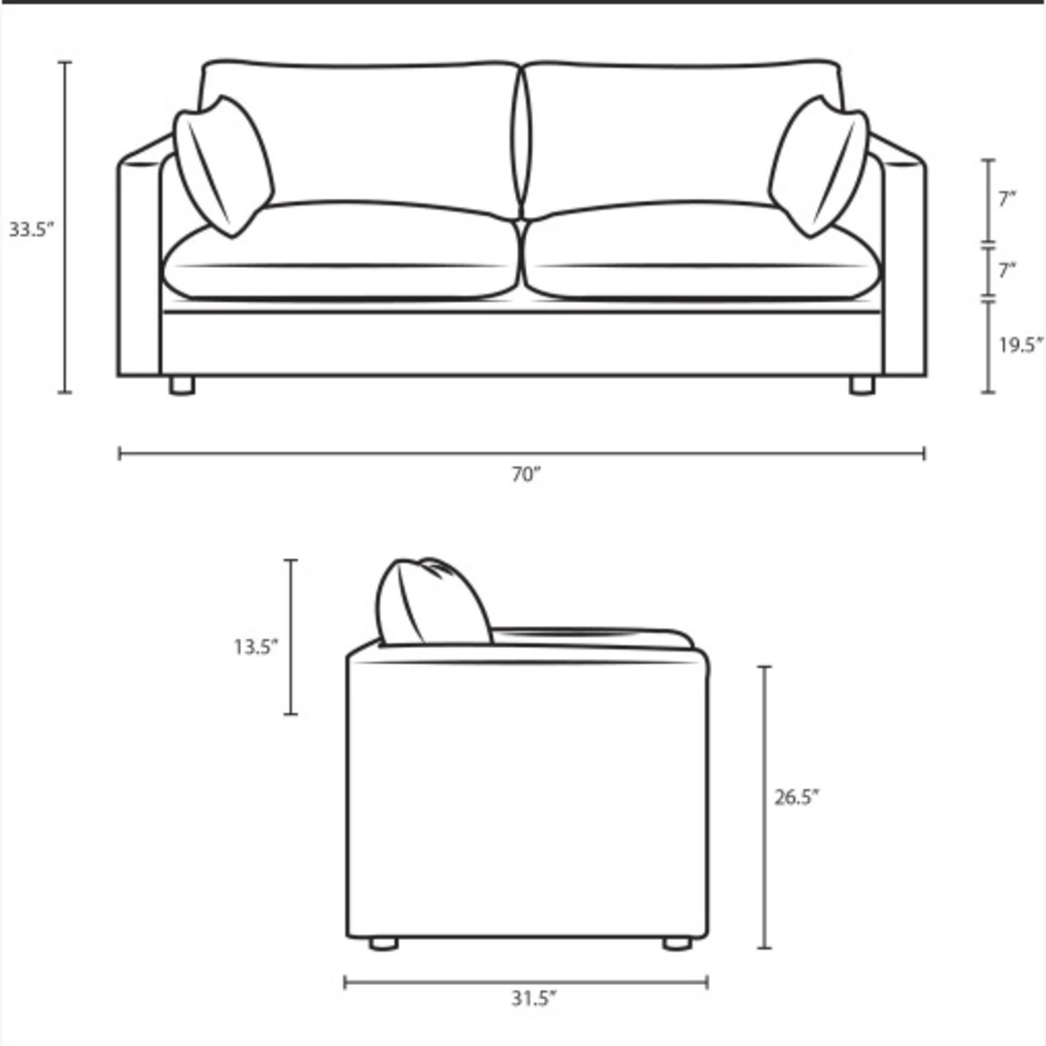 Other Modern Sofa In White Fabric Upholstery Finish 6 Other Modern Sofa In White Fabric Upholstery Finish - Image 6