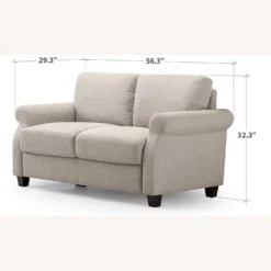 Other Beige Woven Loveseat 2 Seater Sofa - 1500 1500 frame 0 1559