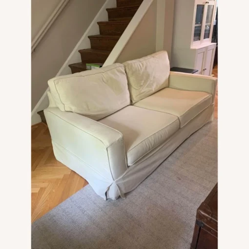 PB Comfort Square Arm Slipcovered Sofa + Ottoman - 1500 1500 frame 0 1561